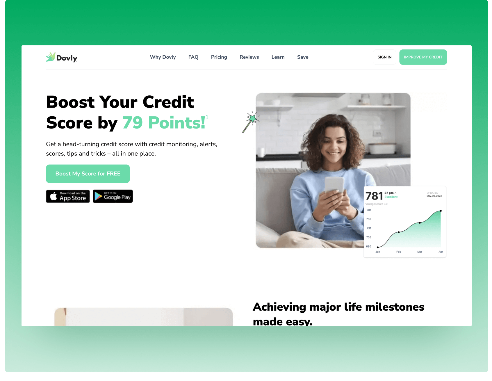 Screenshot of Dovly website