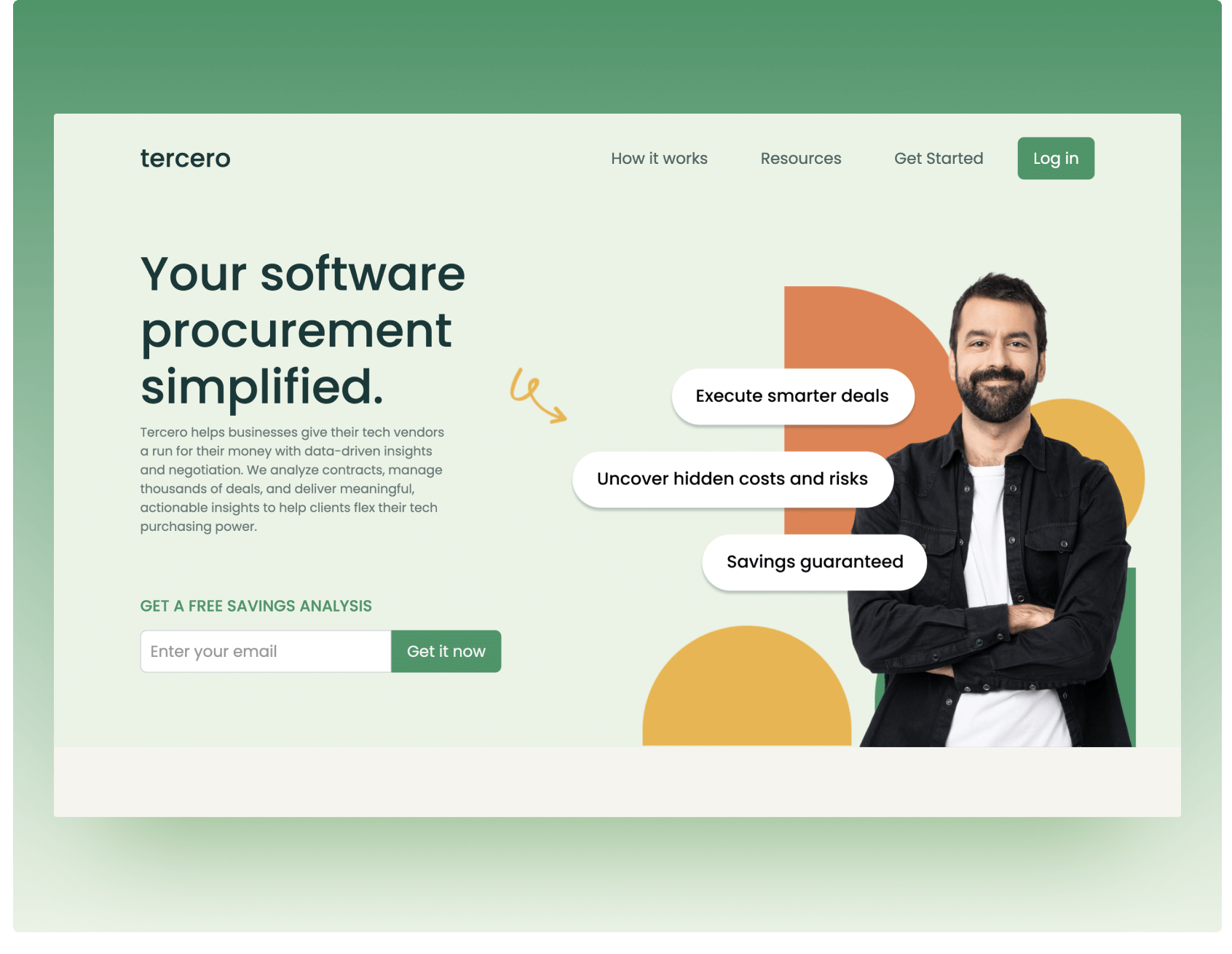Screenshot of Tercero website